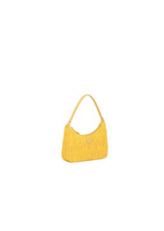 Prada Mini Bag Nylon and Saffiano Yellow in Nylon With Silver-tone For Women