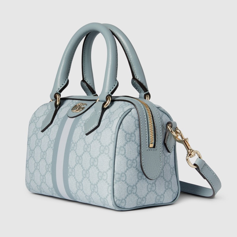 Gucci Ophidia GG Mini Top Handle Bag Dusty Blue For Women 8.4 Inches/ 21.3 Cm – 772053 FAD03 8741