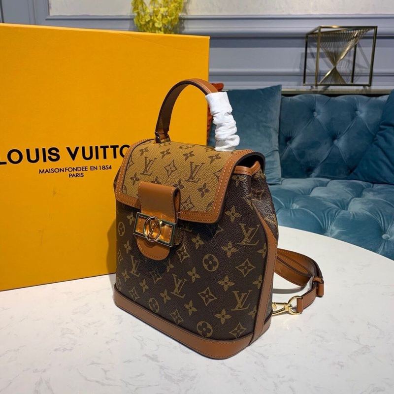 Louis Vuitton Dauphine Backpack PM Monogram and Monogram Reverse Canvas By Nicolas Ghesquiere For Spring-Summer, Women’s Bags 20cm LV M45142