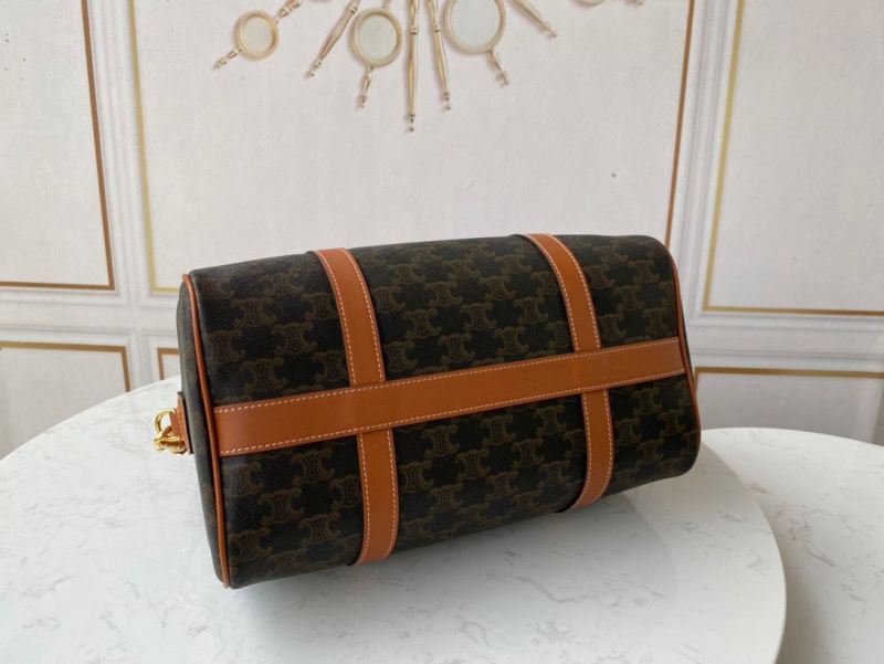 Celine Boston Bag In Triomphe Canvas Brown For Women‎ 12in/31cm 190372CAS.04LU