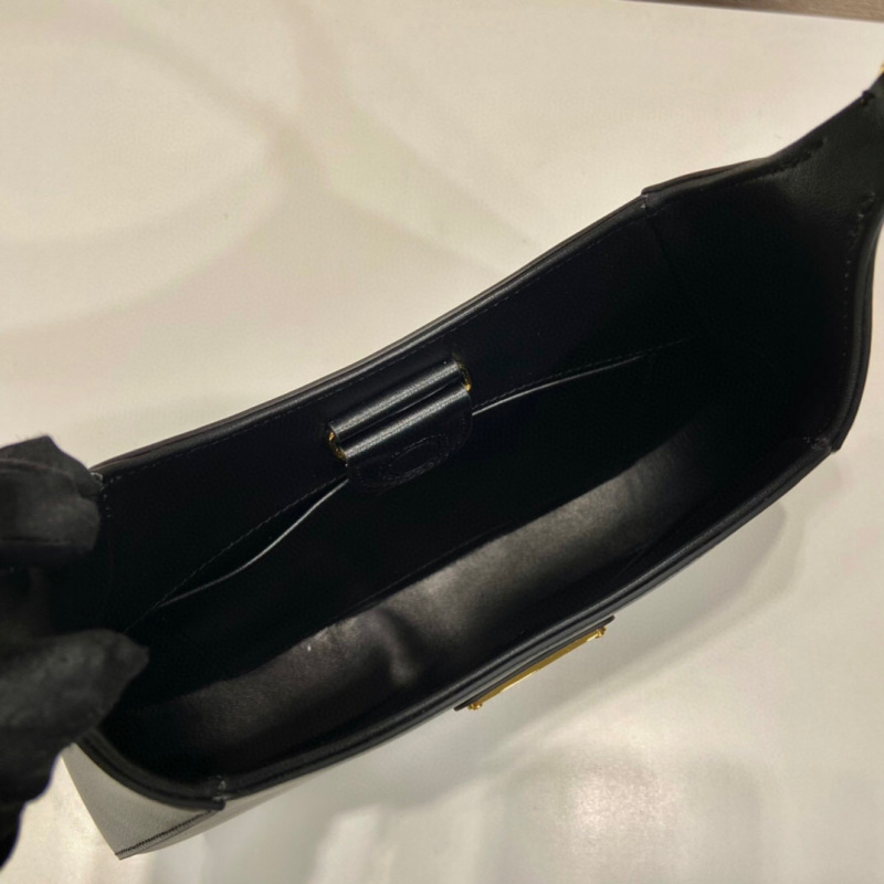 Prada Cleo Brushed Shoulder Bag In Black For Women10.6 in / 27 cm