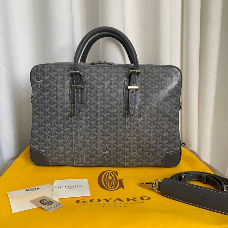 Goyard Ambassade MM Document Case Green/Grey/Black For Women‎ 16.1in/41cm AMBASSMMLTY01CL03P