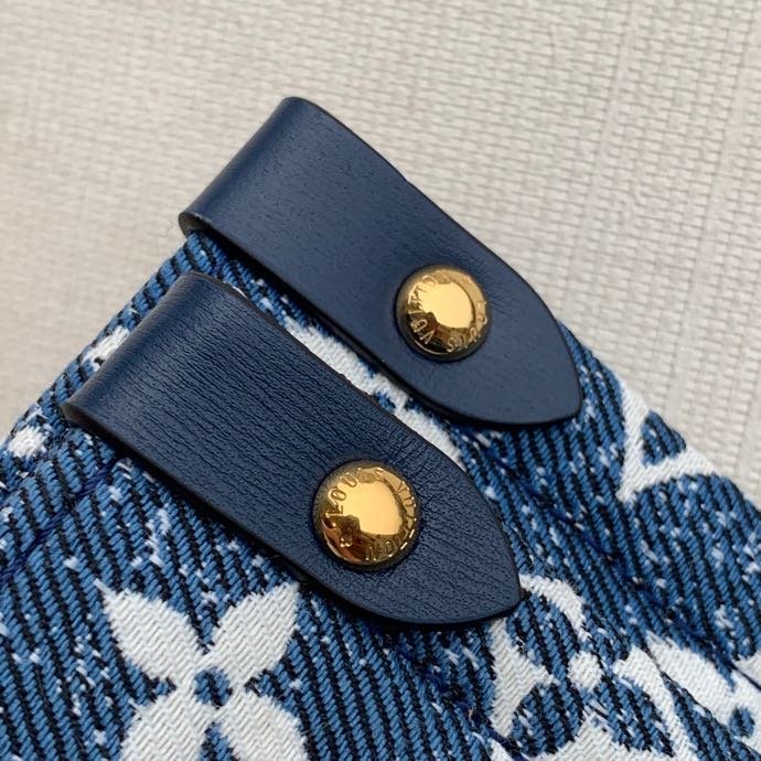 Louis Vuitton Onthego MM Tote Bag Navy Blue For Women 12.2in/31cm LV M59608