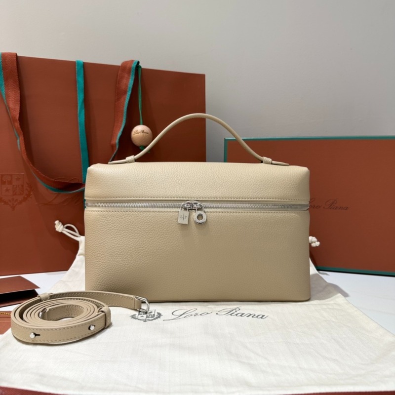 [True-to-ORIGINAL]Loro Piana Extra Pocket L27 Bag Whisper Beige For Women 10.6in/27cm FAN4043 1615