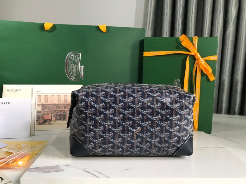 Goyard Bowling 25 Toiletry Bag Navy Blue/Black/Brown For Women‎ 9.4in/24cm BOWLIN025TY01CL03P