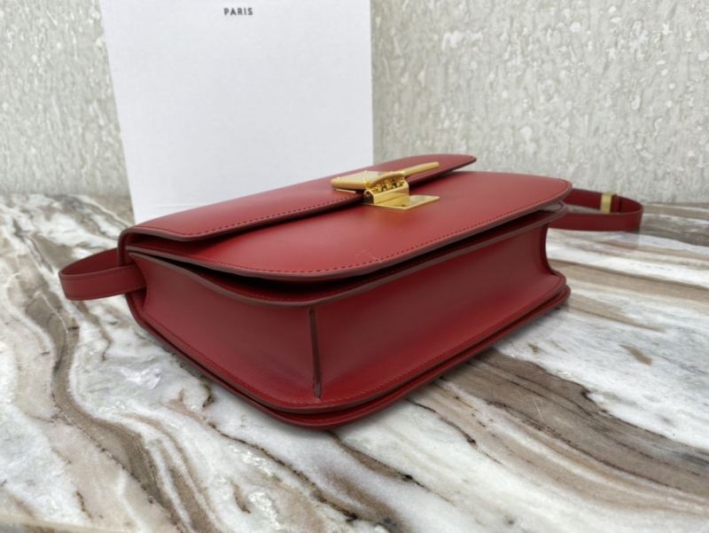 Celine Teen Classic Bag In Box Black/Brown/Red/Burgundy/Green/Dark Red For Women‎ 7in/18.5cm 192523DLS.38NO