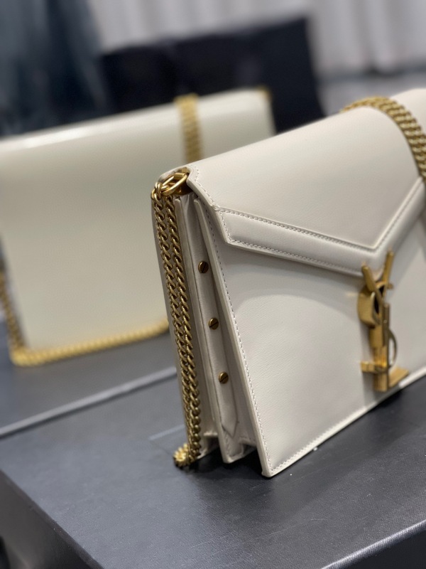 Saint Laurent Cassandra Medium Chain Bag Black/White/Red/Green/Burgundy For Women‎ 8.6in/22cm