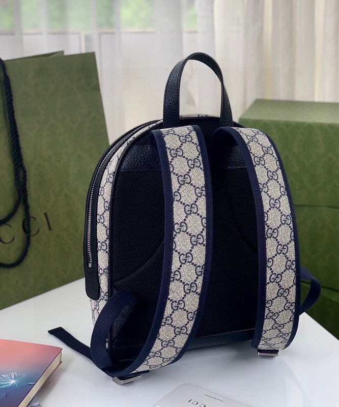 Gucci Ophidia GG Small Backpack Beige And Blue GG Supreme Canvas For Women 11.5in/29cm Beige