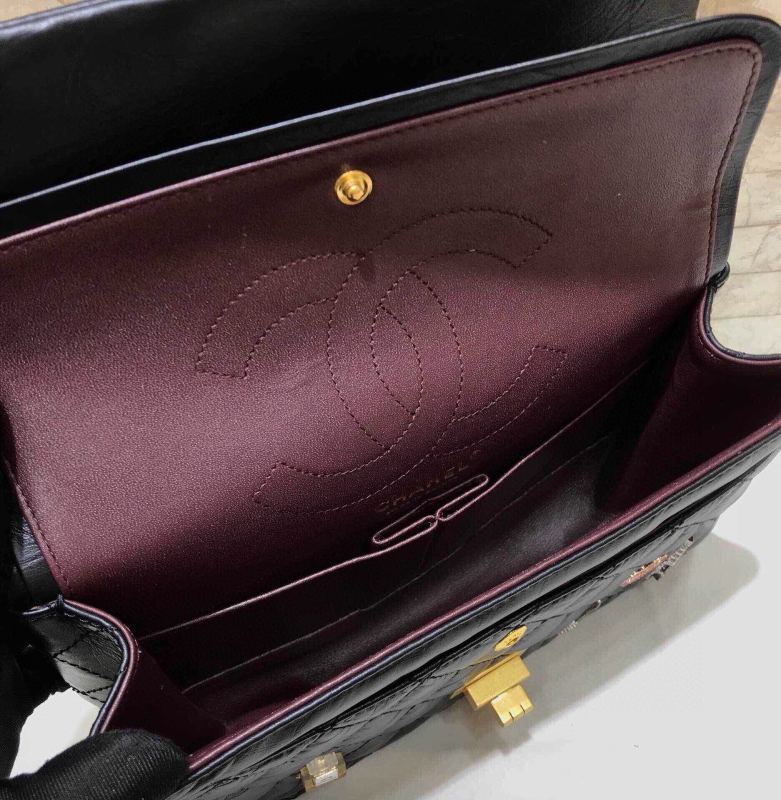 Chanel CC Lucky Charm Bag Black For Women 9.5 in / 24 cm