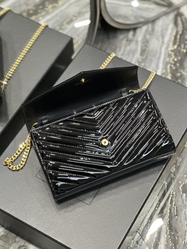 Saint Laurent Envelope Small Bag Black For Women‎ 8.5in/22.5cm