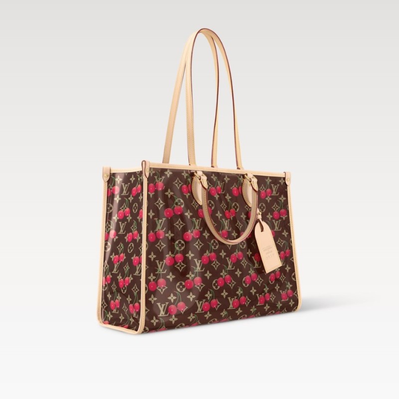 [True-to-ORIGINAL] Louis Vuitton LV x TM OnTheGo GM Monogram Cherry Crystal For Women 16.1in/41cm M14306