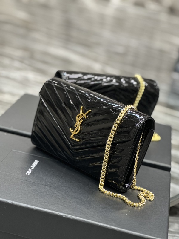 Saint Laurent Envelope Small Bag Black For Women‎ 8.5in/22.5cm
