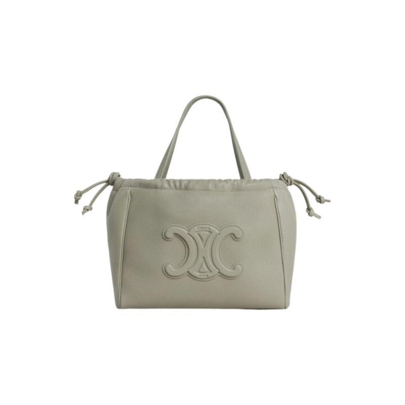 Celine Cuir Triomphe Green Clay Bag For Women 111013ENY.31GC- 22.5 Cm/ 9 Inches