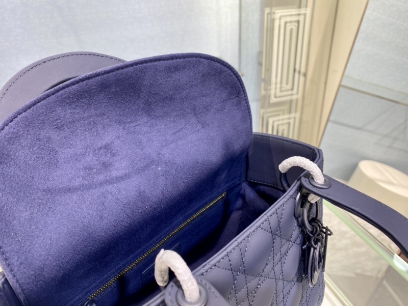 Christian Dior Medium Lady Dior Bag Dark Blue For Women 9.5in/24cm