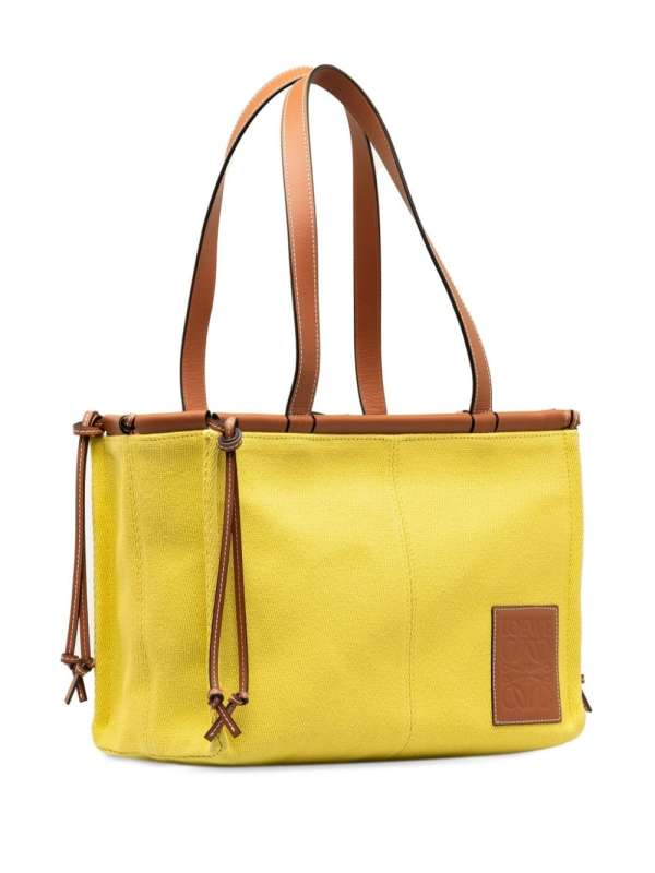 Loewe Paula’s Ibiza Cushion Tote Bag Yellow For Women 13.4 Inches/ 34 Cm 1RG0F7BJVYGAM1GR