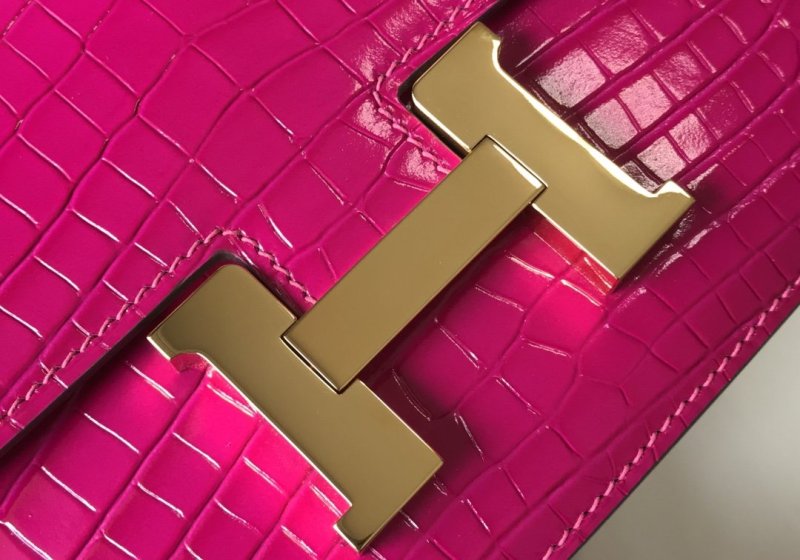 Hermes Mini Constance Bag Pink For Women Gold Color Hardware 7.1in/18cm