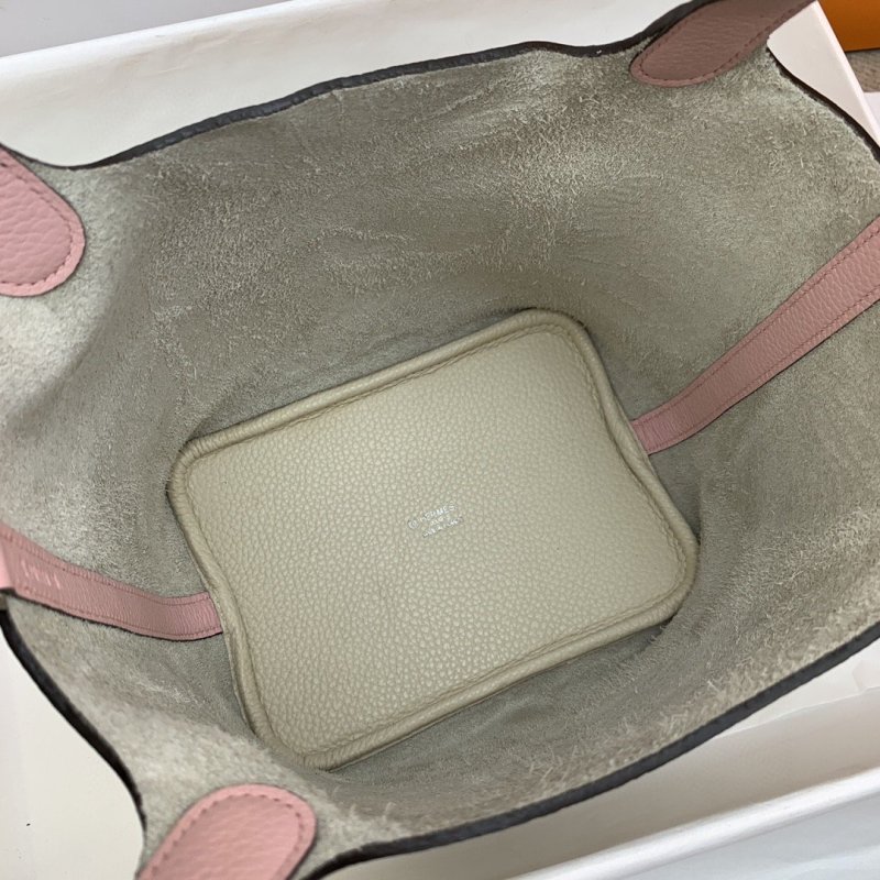 Hermes Picotin Lock 18 Bag Beige/Pink With Silver-Toned Hardware For Women, Women’s Handbags 7.1in/18cm