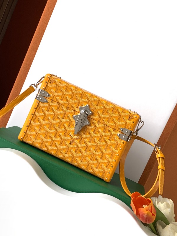 Goyard Cassette Trunk Bag Yellow For Women‎ 5.9in/15cm CASSETPMLTY08CL08P