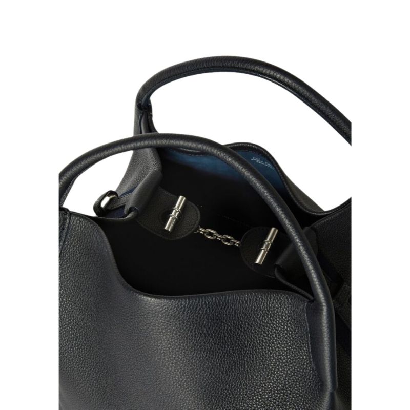 [True-to-ORIGINAL]Loro Piana Large Bale Bag Black For Women 9.5in/24cm FAM9875 W000