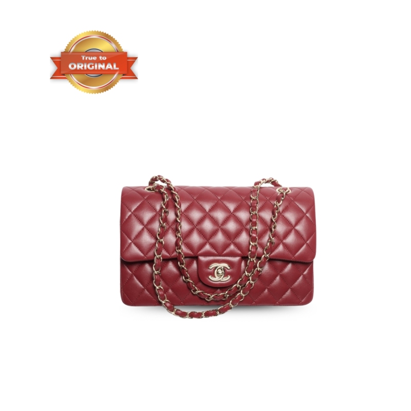 [True-to-ORIGINAL] Chanel Classic 11.12 Handbag Burgundy For Women 9.9in/25.5cm A01112 Y04059 NZV44