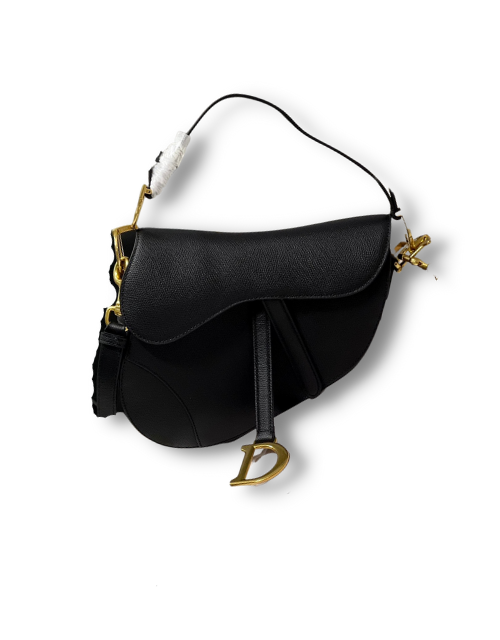 Christian Dior Saddle Bag With Strap Black For Women 10in/25.5cm M0455CBAA_M900