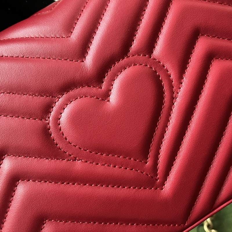 Gucci GG Marmont Mini Top Handle Bag Red For Women, Women’s Bags 8.3in/21cm GG ‎