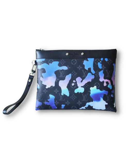 Louis Vuitton Pochette To Go Monogram Eclipse Canvas Black For Men 11.8in/30cm M81848