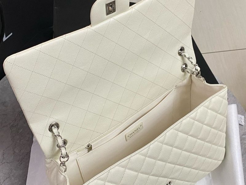 Chanel Jumbo Classic Airport Bag White For Women 38cm/ 15in