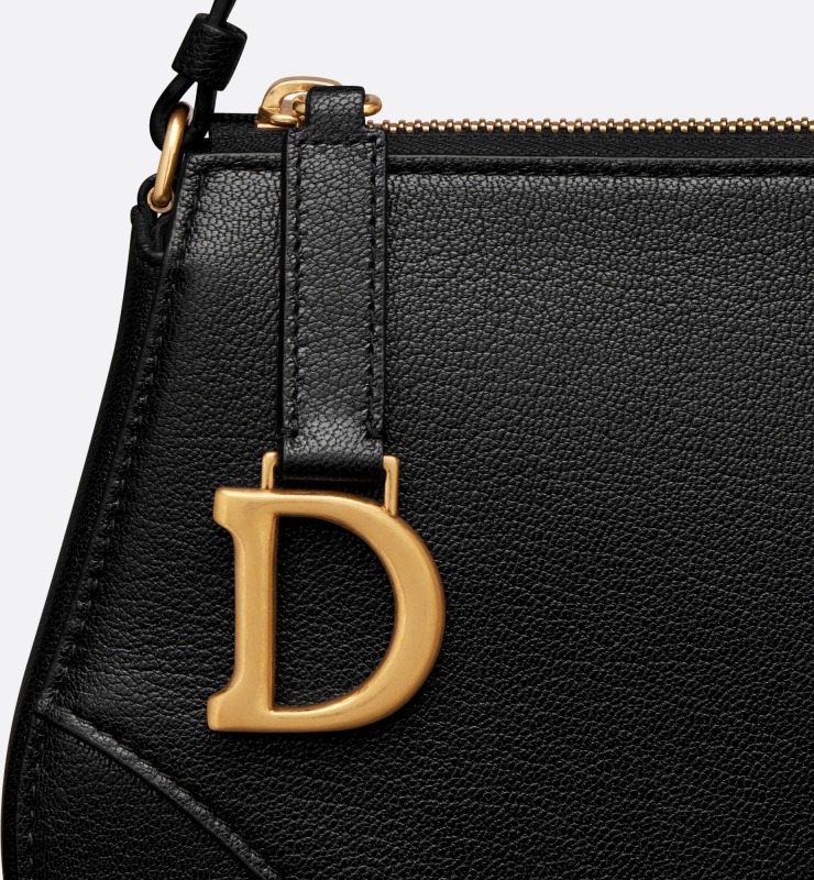 Christian Dior Saddle Rodeo Pouch Black For Women S5909CCEH_M900 – 20 Cm/ 8 Inches