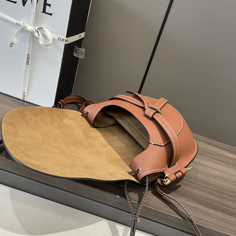 Loewe Mini Gate Dual Bag Brown For Women 8.3in / 21cm