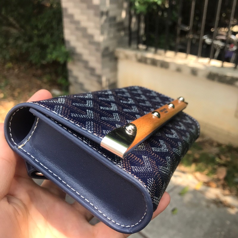 Goyard Monte-Carlo Mini Case Yellow/Navy Blue/Dark Grey For Women‎ 7.5in/19cm MONTE2MINTY50CL50P