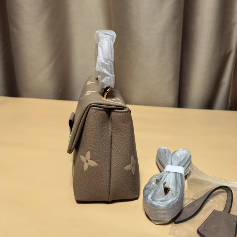 Louis Vuitton Madeleine BB Monogram Empreinte Dove Gray/ Creme Beige For Women, Women’s Handbags, Shoulder and Crossbody Bags 9.4in/24cm LV