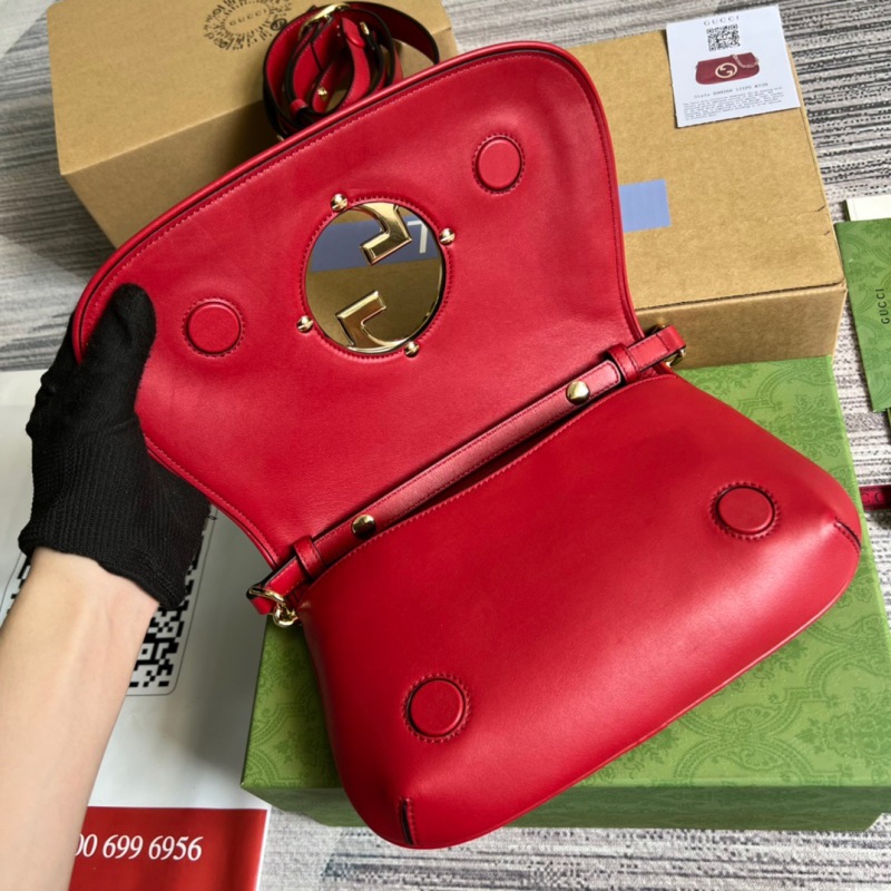Gucci Blondie Shoulder Bag Red For Women, Women’s Bags 11in/28cm GG‎