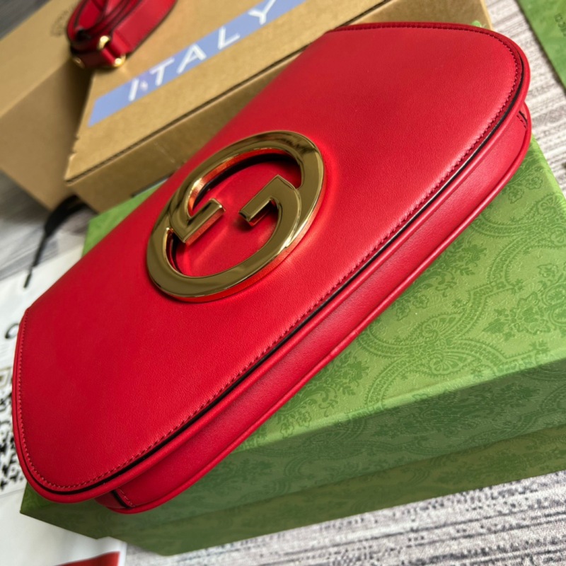 Gucci Blondie Shoulder Bag Red For Women, Women’s Bags 11in/28cm GG‎