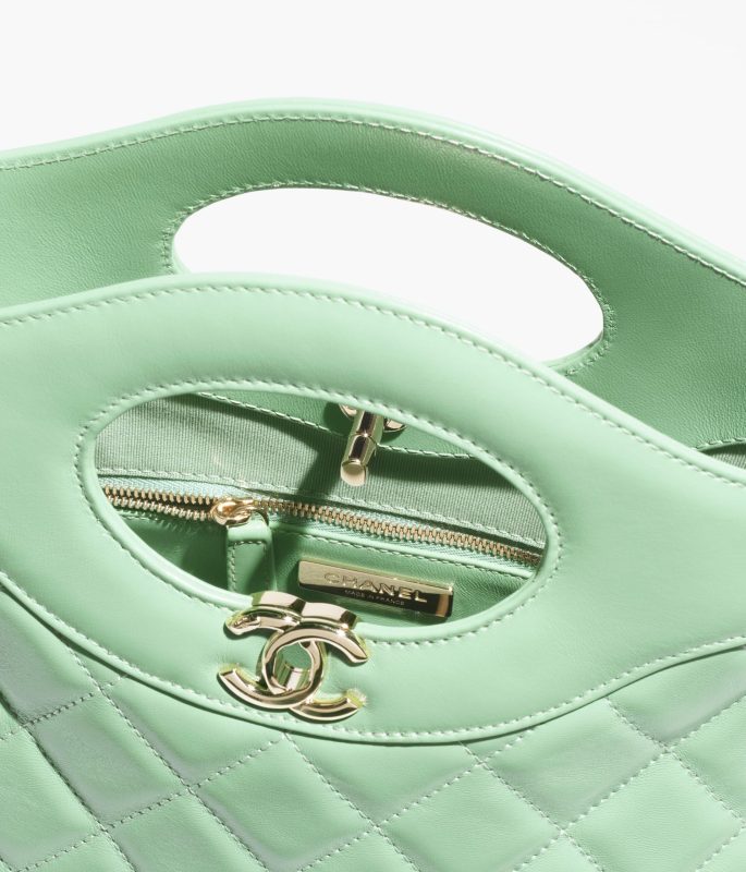 Chanel Shopping Bag Light Green For Women 14 Inches/ 36 Cm AS4853 B16220 NW778