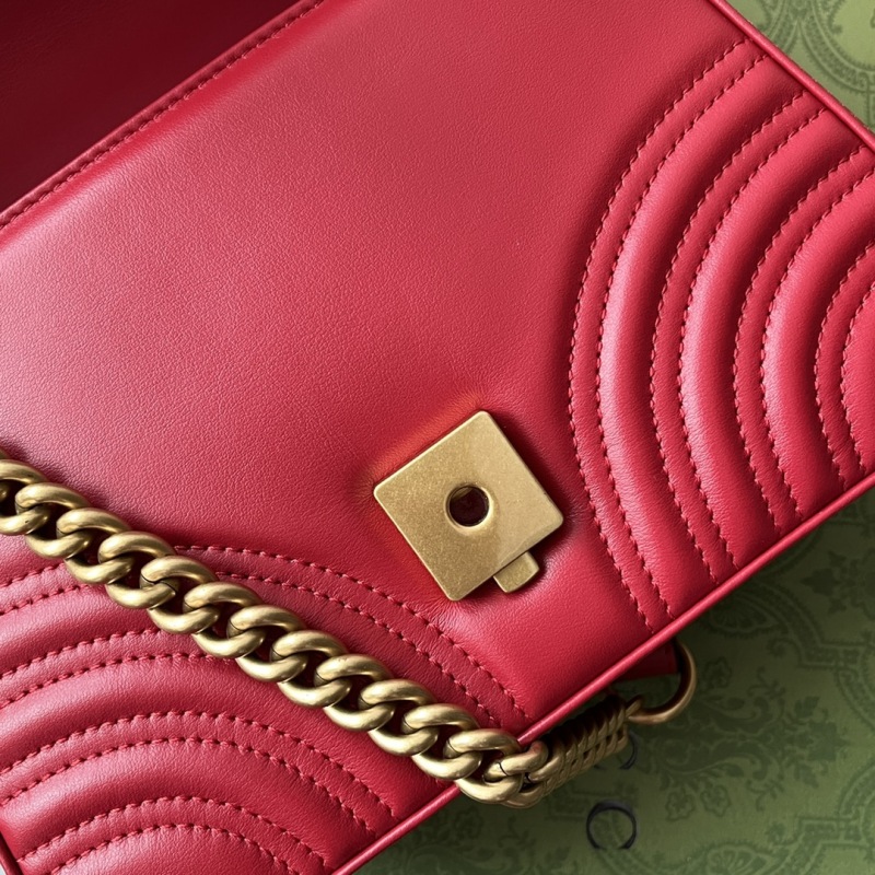 Gucci GG Marmont Mini Top Handle Bag Red For Women, Women’s Bags 8.3in/21cm GG ‎
