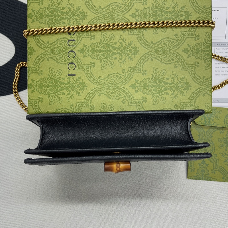 Gucci Diana Mini Bag With Bamboo Black For Women, Women’s Bags 7.5in/19cm GG 696817 DJ20T 1000