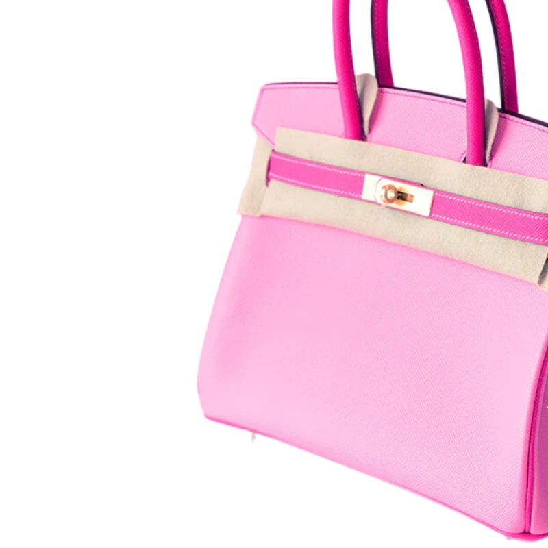 Hermes Horseshoe Stamp Birkin 5P Pink For Women 30cm/ 11.8 inches