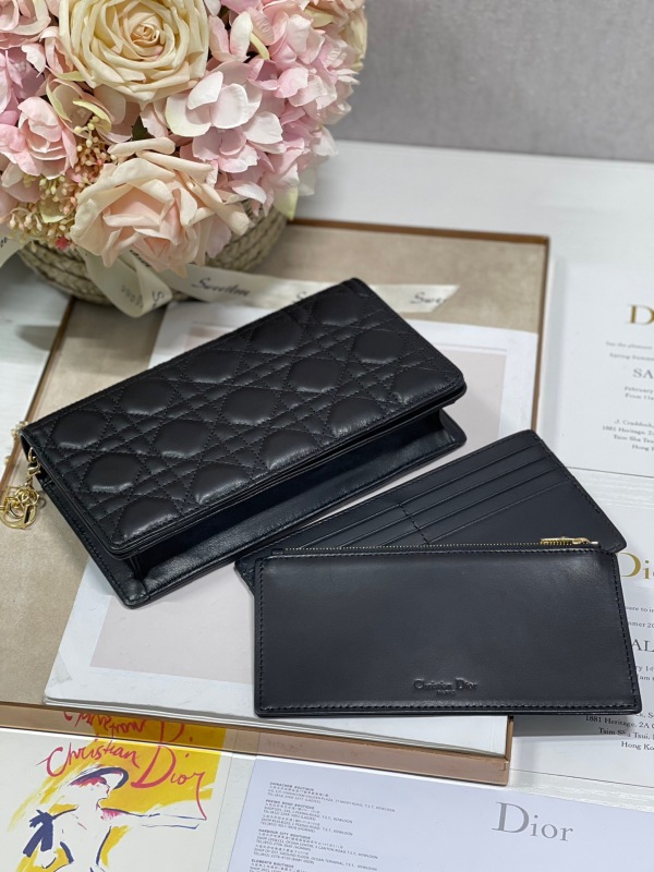 Christian Dior Lady Dior Pouch Black, For Women, Women’s Handbags 8.5in/21.5cm CD S0204SLOI_M989