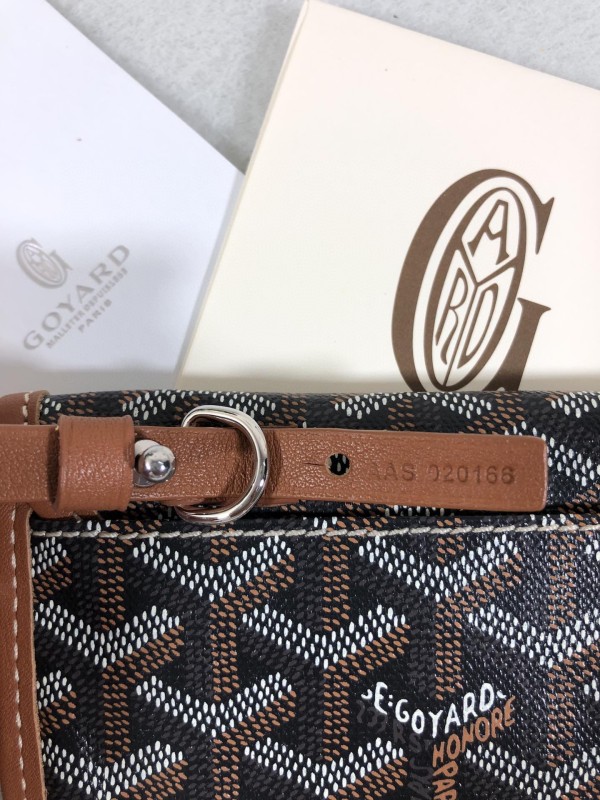 Goyard Anjou PM Bag Black/Yellow/Brown For Women‎ 7.9in/20cm