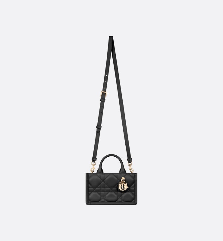 Dior Mini Dior Book Tote Black For Women 8.5 Inches/ 21.5 Cm S5573OWHP_M900