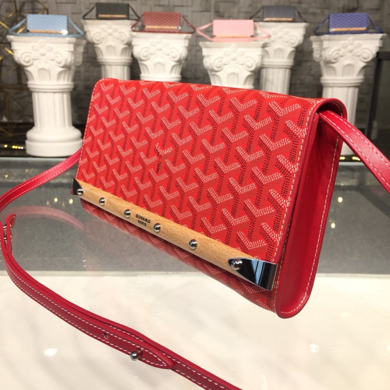 Goyard Monte Carlo PM Clutch Brown/Red/Yellow For Women‎ 9.8in/25cm