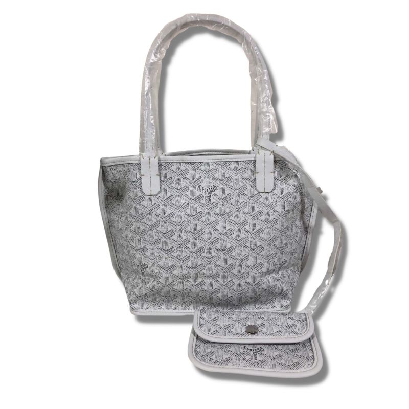 Goyard Anjou PM Bag White/Green/Blue For Women‎ 7.9in/20cm