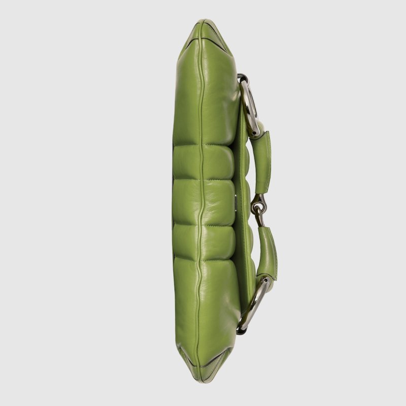 Gucci Horsebit Chain Medium Shoulder Bag Green For Women 15 Inches/ 38 Cm 764255 AACU1 3506