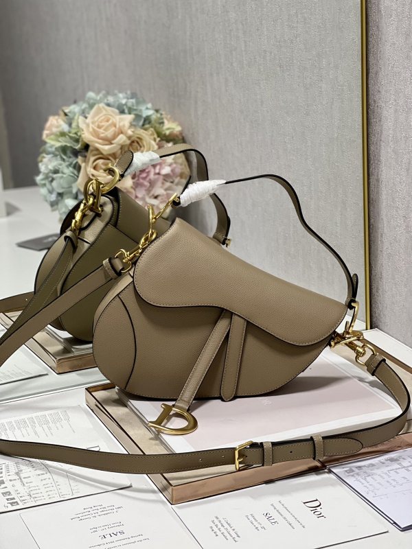 [True-to-ORIGINAL] Christian Saddle Bag With Strap Brown For Women 10in/25.5cm
