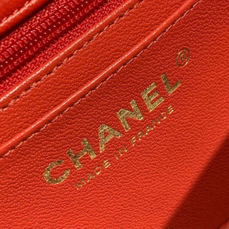 Chanel Mini Flap Bag Red For Women, Women’s Bags, Women’s Bag, Shoulder And Crossbody 7.8in/20cm A69900