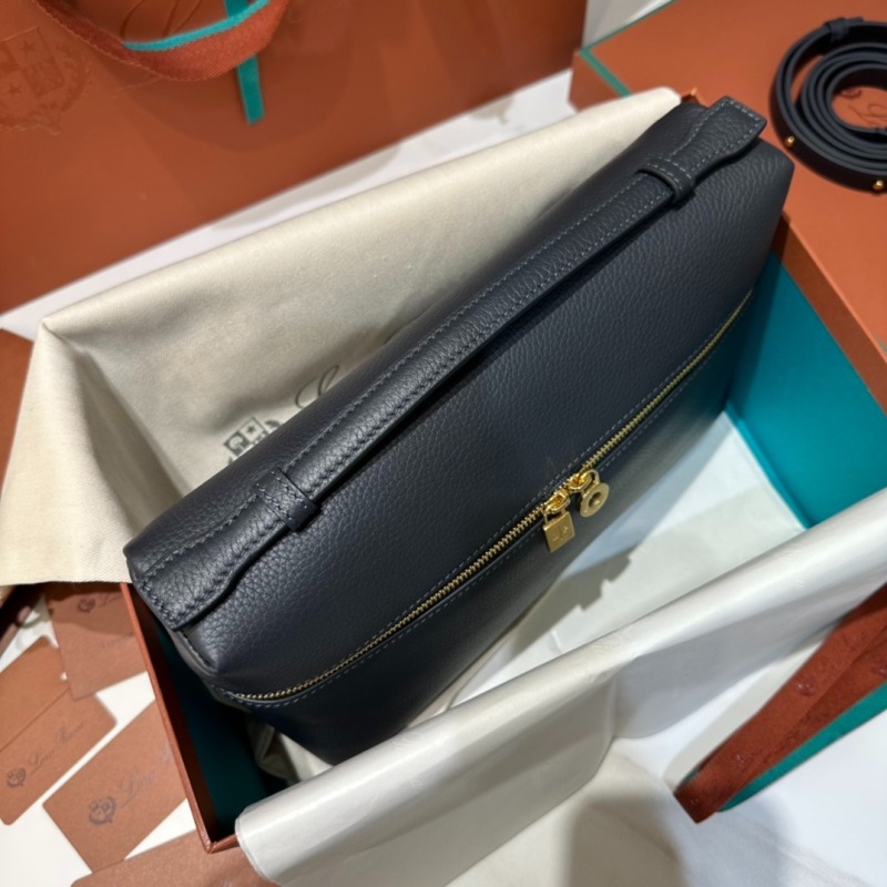 [True-to-ORIGINAL]Loro Piana Extra Pocket L27 Bag Navy Blue For Women 10.6in/27cm FAN4043 W000