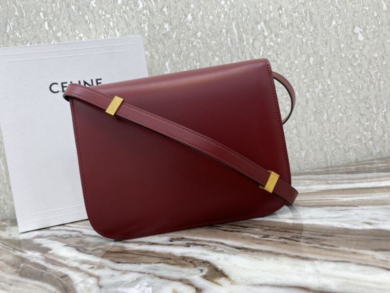 Celine Teen Classic Bag In Box Black/Brown/Red/Burgundy/Green/Dark Red For Women‎ 7in/18.5cm 192523DLS.38NO