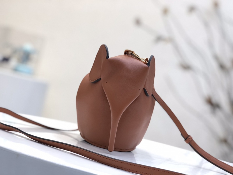 Loewe Elephant Bag Black/Brown For Women 7.1in / 18cm