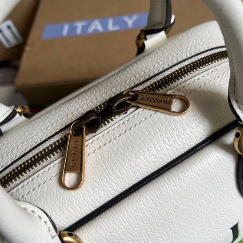 Gucci x Adidas Mini Duffle Bag White 12.4in/32cm GG 702397 U3ZCT 8727